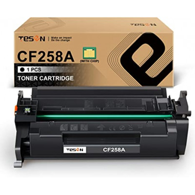 TESEN Compatible HP 58A CF258A Black Toner Cartridge Replacement 1 Pack with New Chips